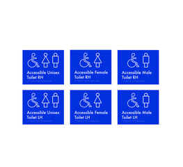 Accessible Unisex male Female Braille Signage