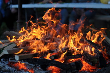 fire from the campfire

