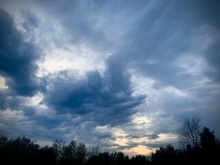storm clouds over the sky