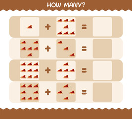 How many cartoon santa sleigh. Counting game. Educational game for pre shool years kids and toddlers