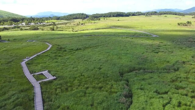 タデ原湿原のドローン空撮