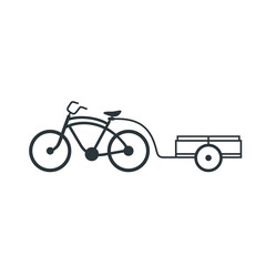 illustration of cargo bike, vector art.