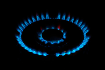 gas stove burner blue flame inflation rising energy prices