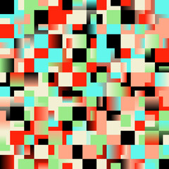 Neon Colored Pattern Design Composition of Abstract Vector Geometric Figures