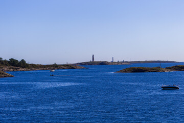 Fototapeta na wymiar Lighthouses on the coast of Arendal, Norway