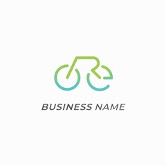logo design creative bicycle symbol 