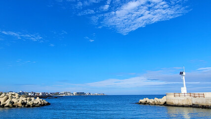 Fototapeta premium port, harbor, lighthouse, sea, ocean