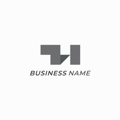 Obraz premium logo design vector letter h