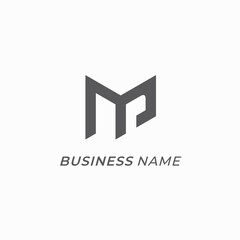 Obraz premium logo design letter M and P