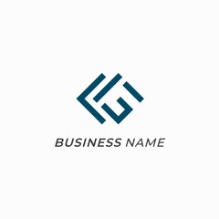 logo design square and letter G
