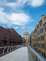 Fototapeta na wymiar St Pauls Cathedral from the Millennium Bridge