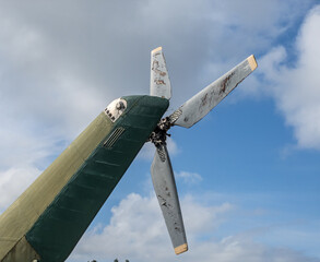 Old helicopter tail propeller