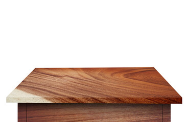 wooden table with plenty of room for your content and logo. Use as a montage for displaying items.Concept in a vintage style, Clipping path