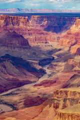 view to Colorado river in the grand canyon, south rim