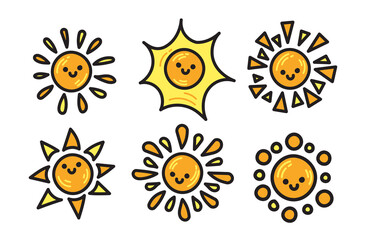Doodle Pack of Sunshine Illustration