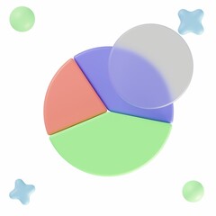 Obraz premium 3D Pie Chart - Business and Finance Icon or Illustration Pack