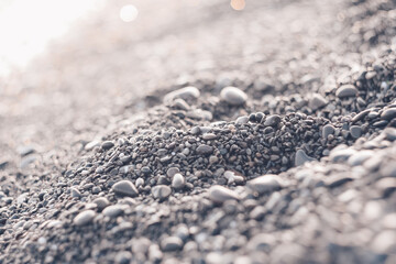 Pebbles on the sea shore
