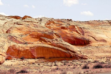 Unique Rock Formation Showing Erosion And Striation