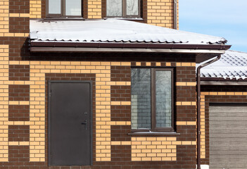 A door in a brick house.