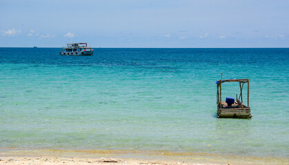 Fototapeta premium Beautiful blue sea on Phu Quoc Island, Vietnam