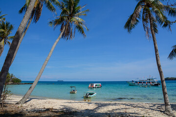 Beautiful blue sea on Phu Quoc Island, Vietnam