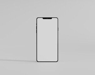 Realistic smartphone mockup with blank screen, Mobile phone display