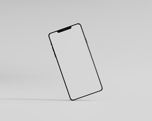 Realistic smartphone mockup with blank screen, Mobile phone display