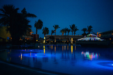 pool at night