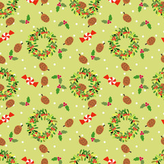 Holly mistletoe and Christmas candy