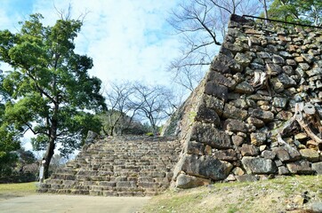 洲本城跡 本丸大石段