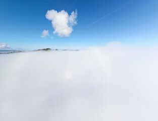 Valley fog is a fascinating meteorological phenomenon that forms due to the condensation of water vapor in the air near the earth's surface
