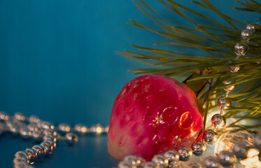 Christmas tree Christmas toys made of glass and plastic