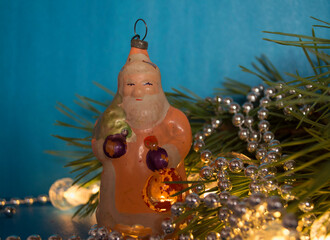 Christmas tree Christmas toys made of glass and plastic