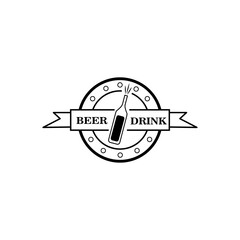 beer logo template circle emblem graphic design