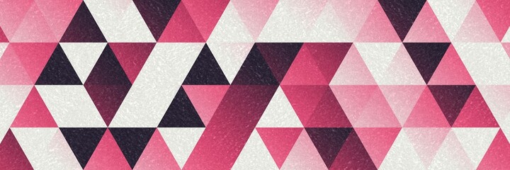  Retro style abstract pink,white and purple background with random geometric triangle pattern. Elegant pastel color with textured light triangle shapes.