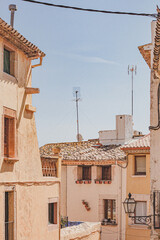 Ciudad pueblo antigua medieval vintage retro colores