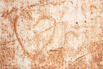 Corazón amor con textura y desgastado 