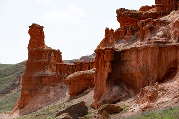 Red Fairy Chimneys Valley in Narman county of Erzurum province in eastern Turkey.