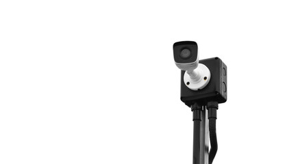 Isolated mini ip cctv camera with clipping paths.