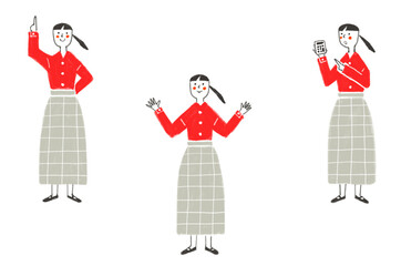 案内をする女性