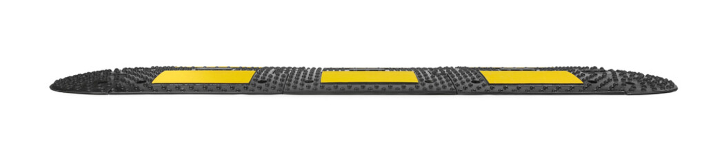 Speed bump isolated on white. Traffic calming device