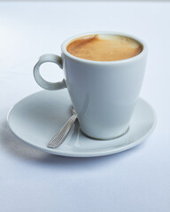 Coffe espresso white background