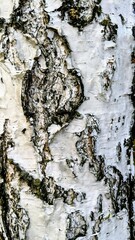 bark of a white birch tree