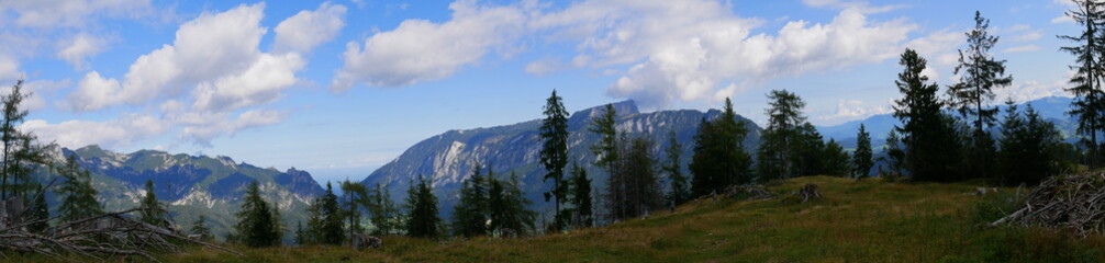 Fototapeta na wymiar Panoramablick vom Toten Mann im Nationalpark Berchtesgaden