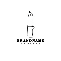 military knifes logo cartoon icon design template isolated black vector