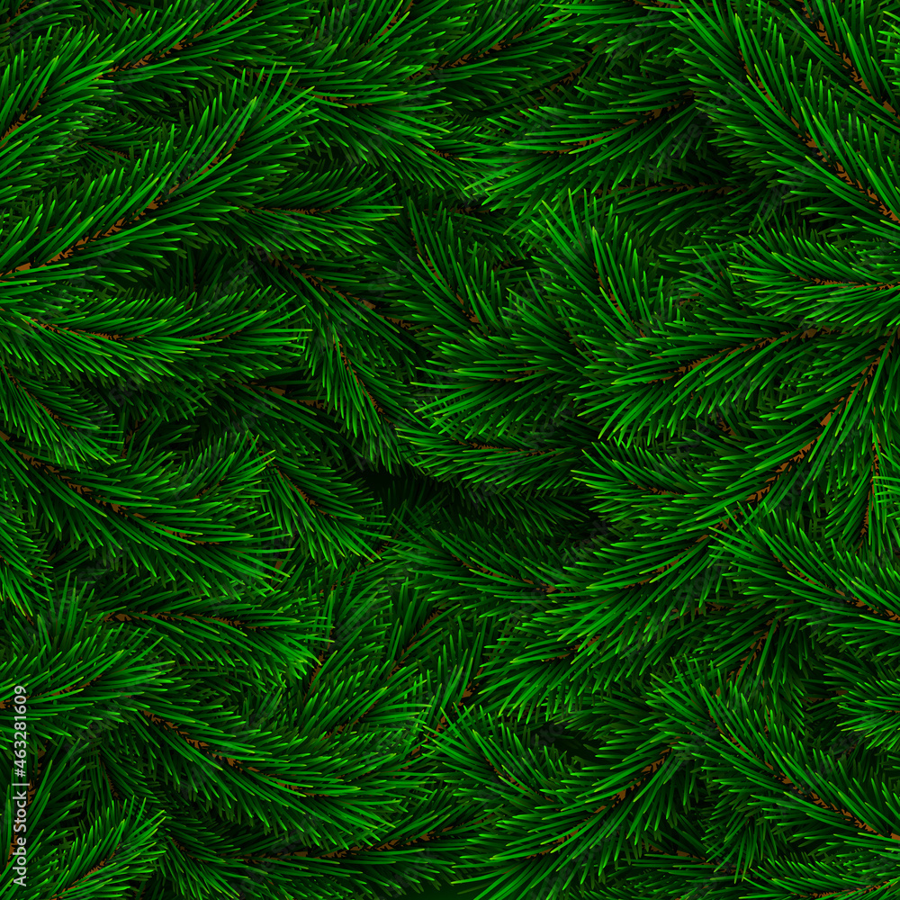 Poster fir branch backdrop design. christmas decoration element. green colorful pine pattern. new year tree
