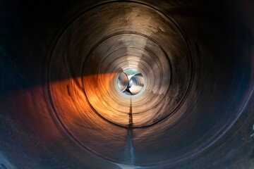 hollow large iron sewer pipes