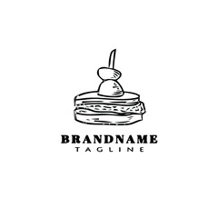 canape logo cartoon icon design black isolated vector illustration