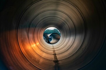 hollow large iron sewer pipes