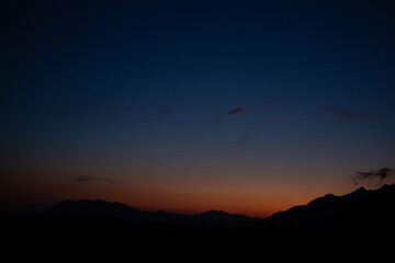 silhouette at sunset